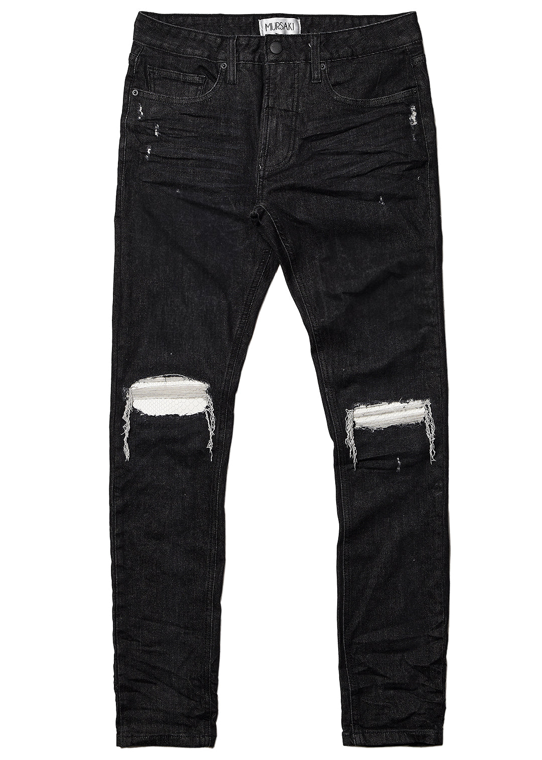 Mursaki Snake Patched Jean - Black 330-1XX