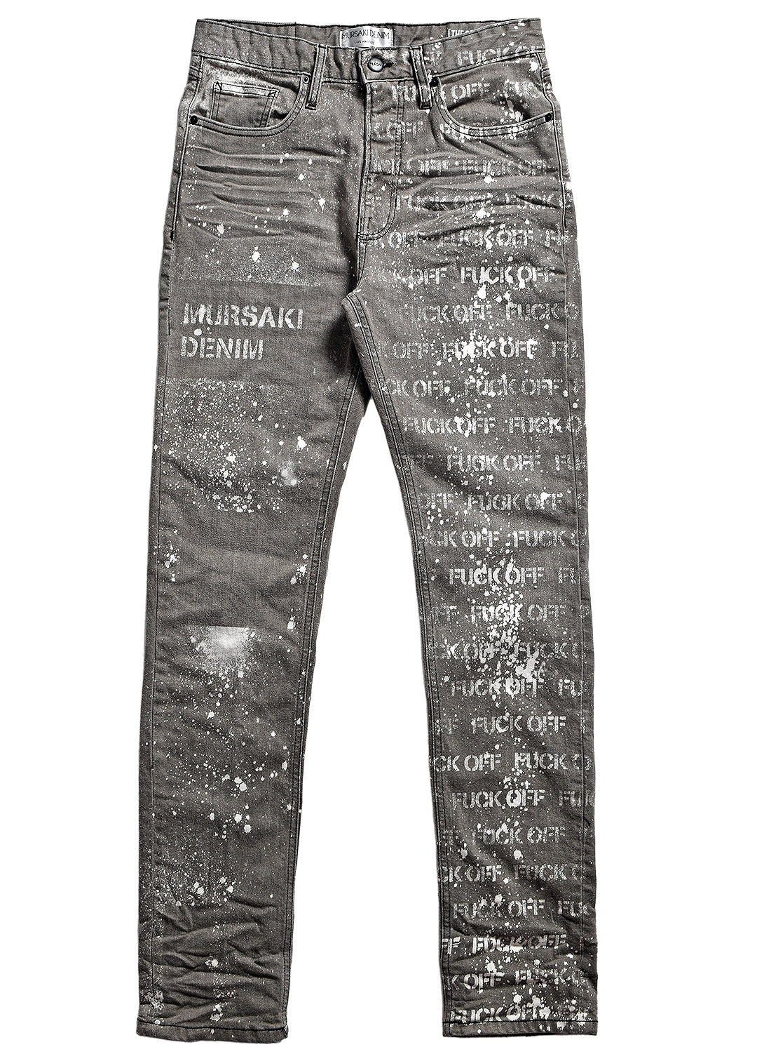 Mursaki F*** Off Jean Light Grey w/Splatter 336-195