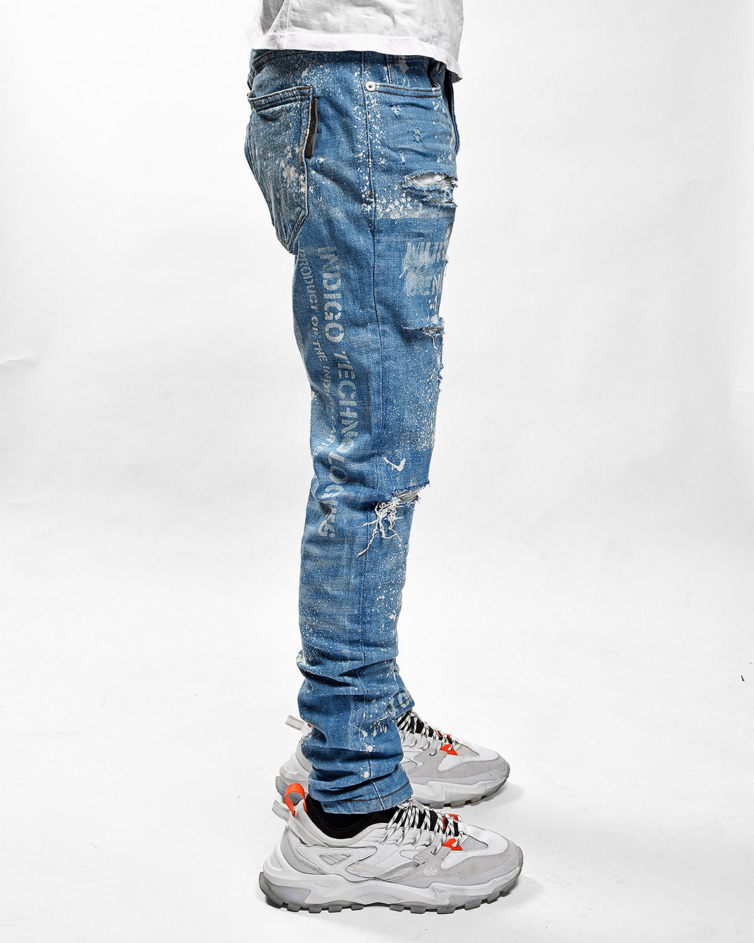 Mursaki F*** Off Jean Light Blue w/ Splatter 336-198