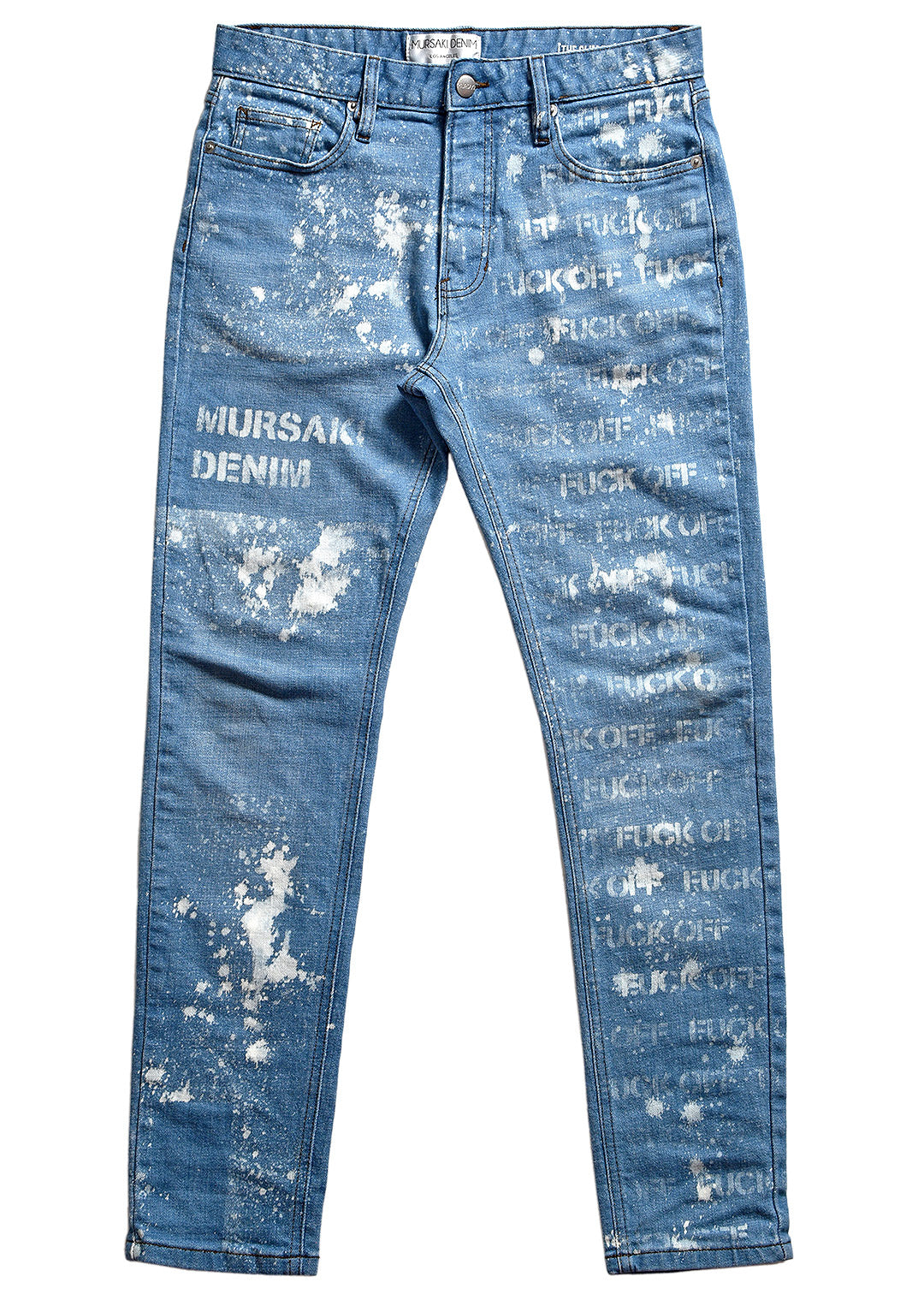 Mursaki F*** Off Jean Light Blue w/ Splatter 336-198