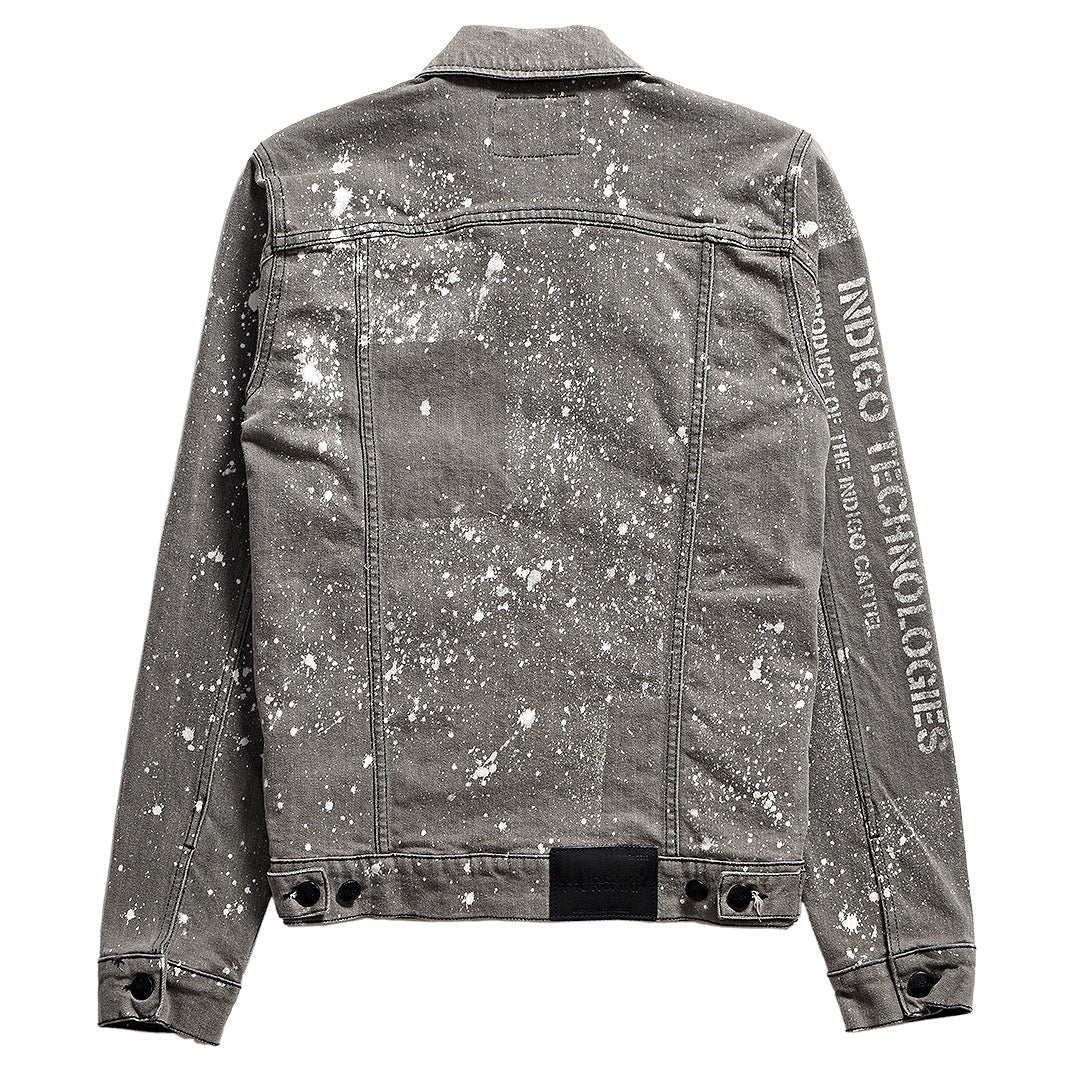 Mursaki F*** Off Jacket Light Grey w/ Splatter 336-495