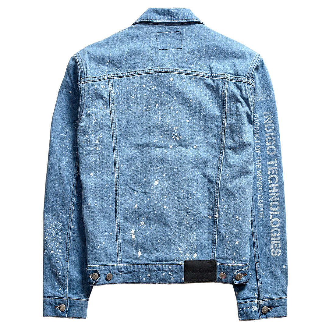 Mursaki F*** Off Jacket Light Blue w/ Splatter 336-498