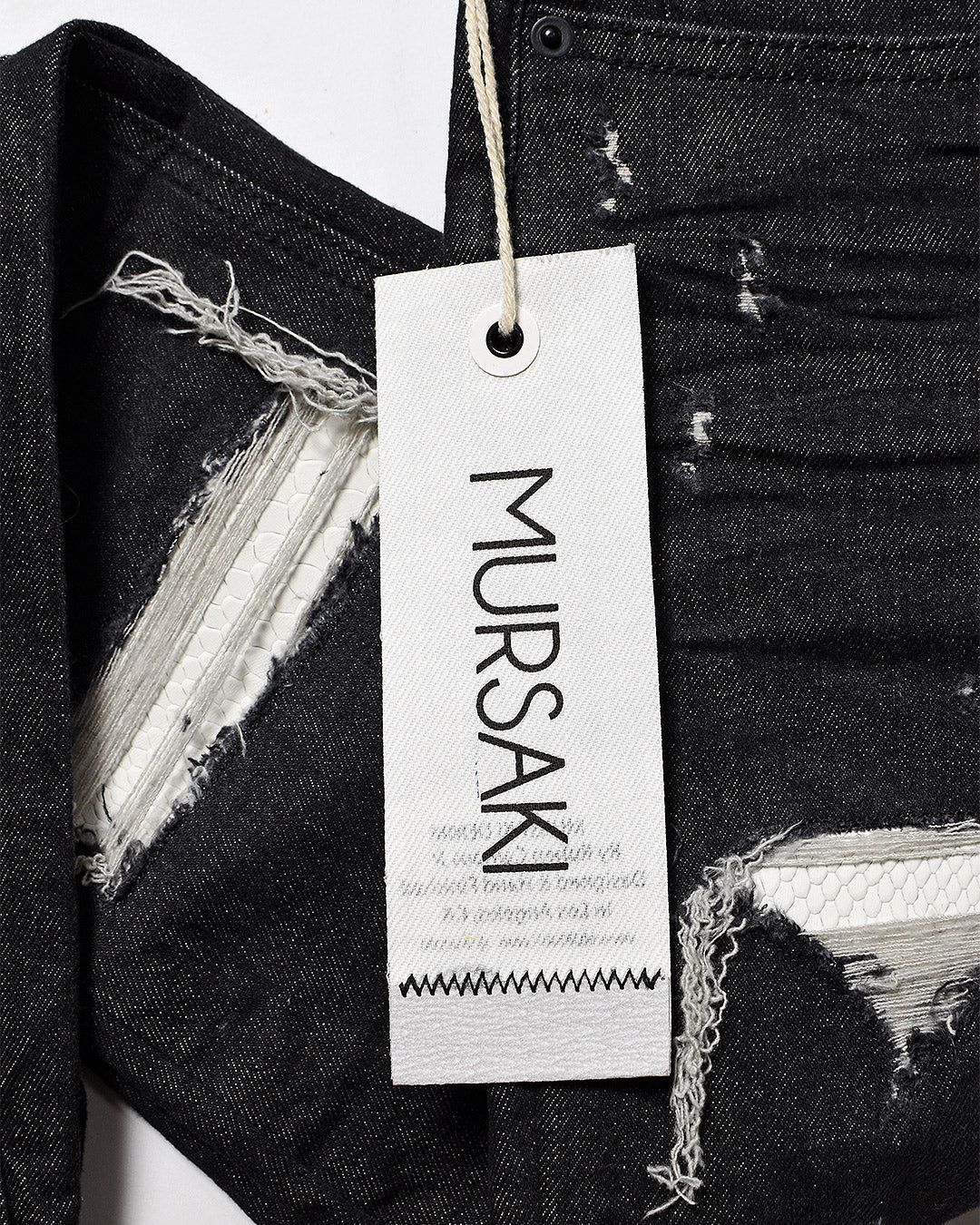 Mursaki Snake Patched Jean - Black 330-1XX