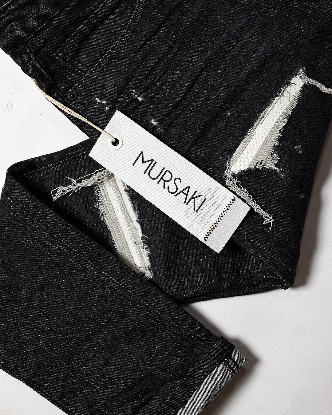 Mursaki Snake Patched Jean - Black 330-1XX
