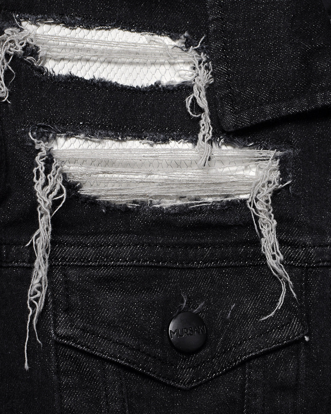 Mursaki Snake Skin Jacket Black 330-4XX