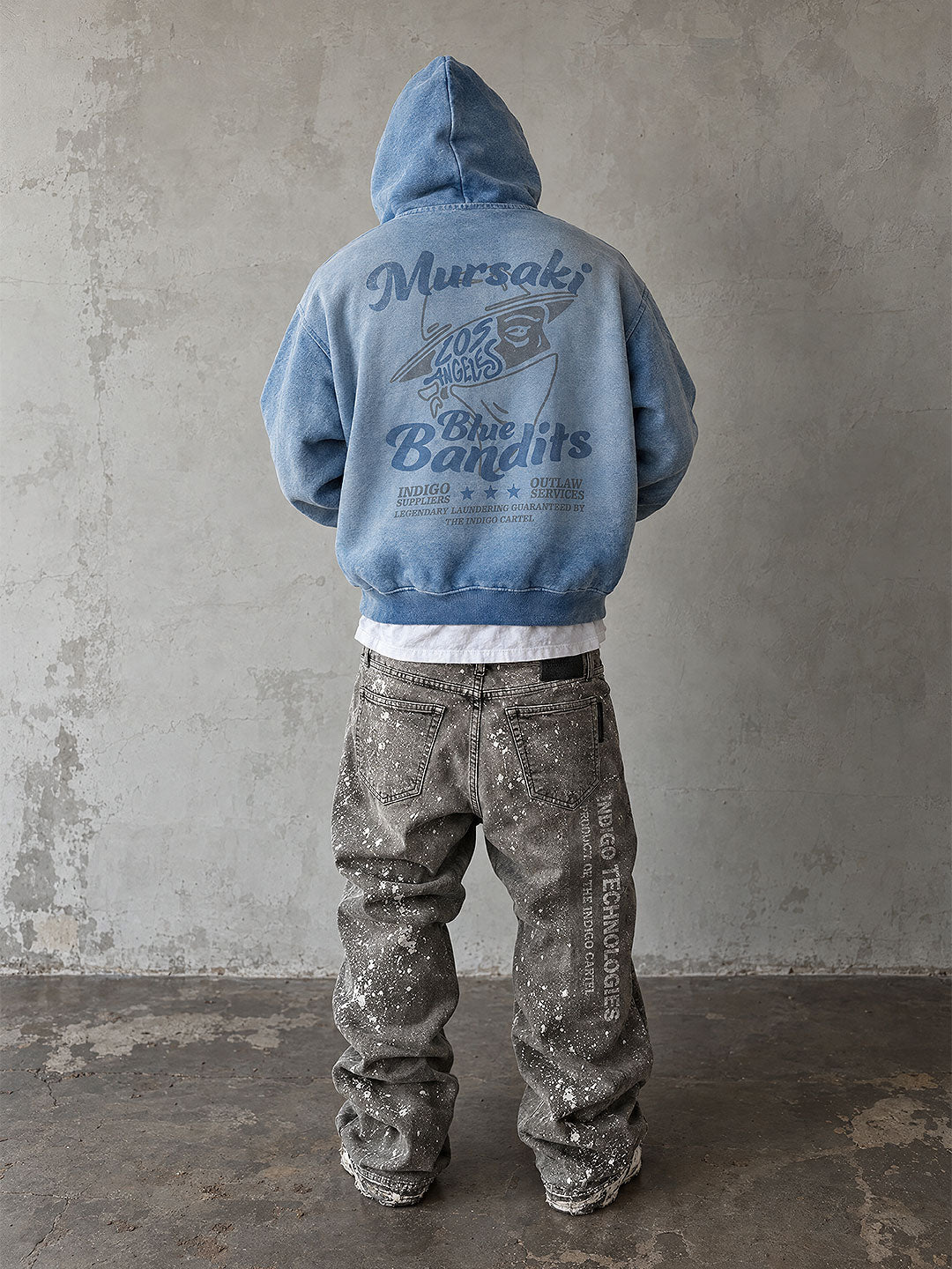 Mursaki Legendary Outlaws Pullover Hoodie (Blue Slush Wash) 360-771BS