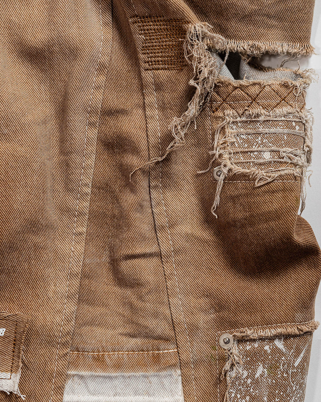 Mursaki Denim Chop Shop Short (Tobacco) 345-080