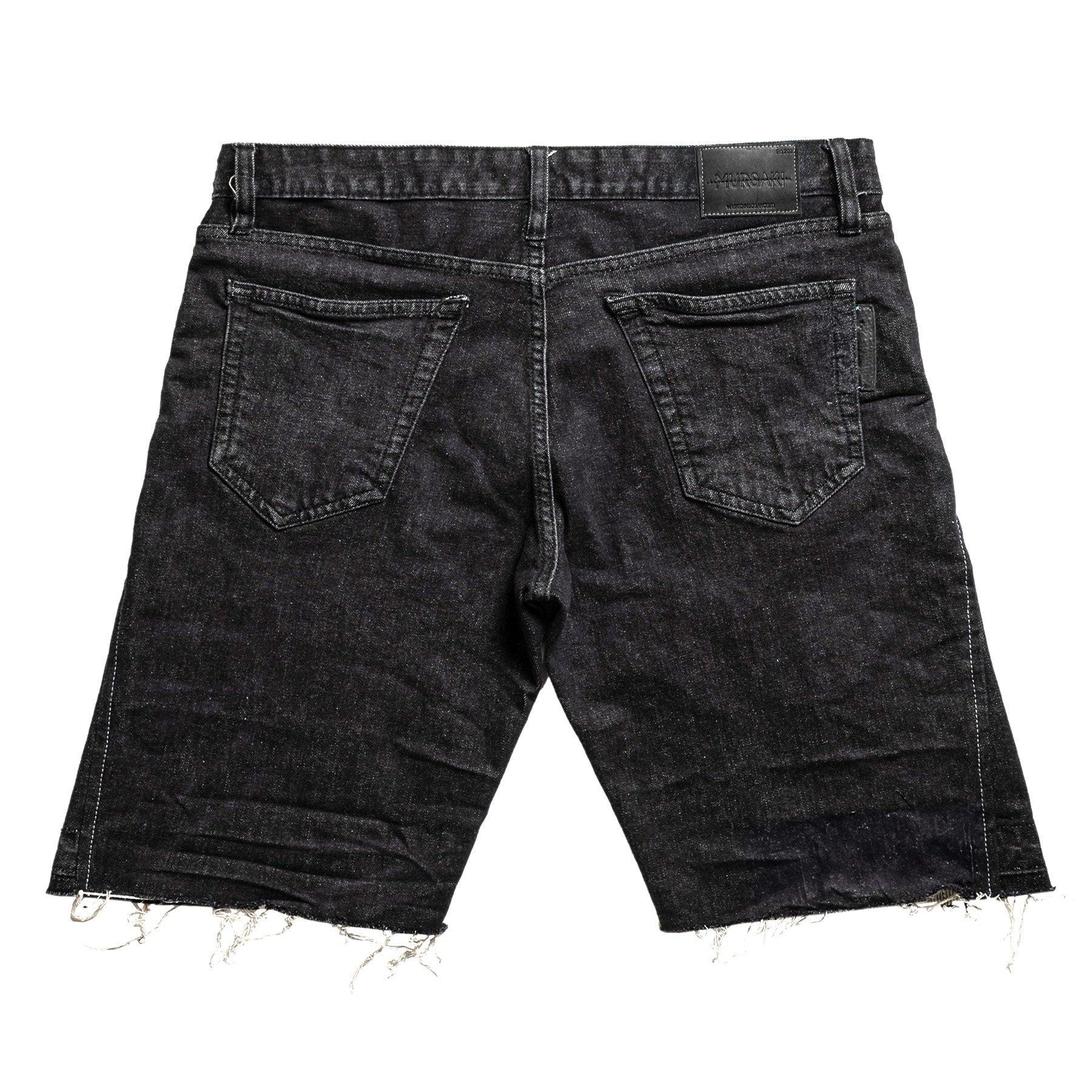 Mursaki Flared Short 'Italian Pebble Repair' 355-000 (Rinse Black)