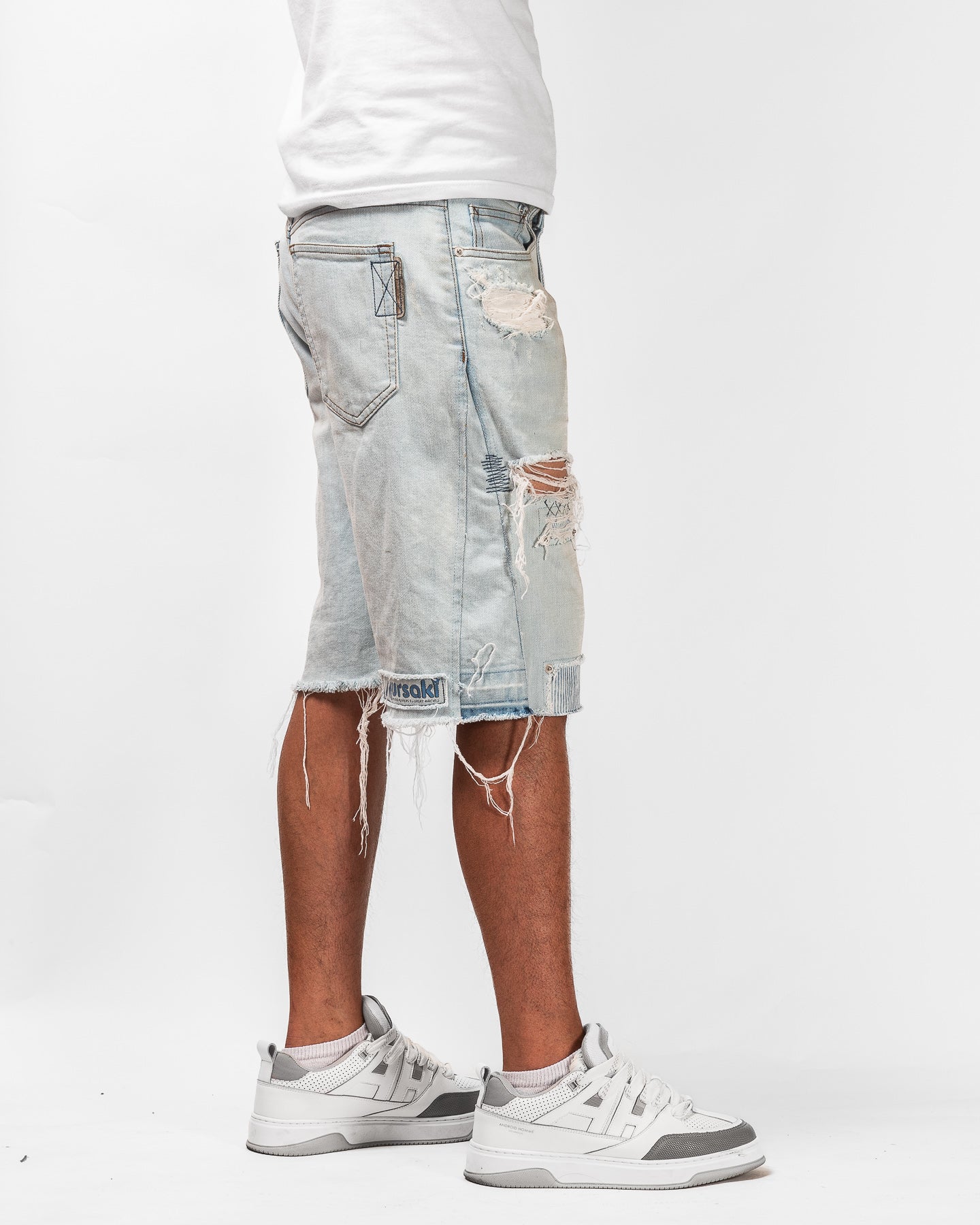 Mursaki Denim Chop Shop Short (Light Blue) 345-003