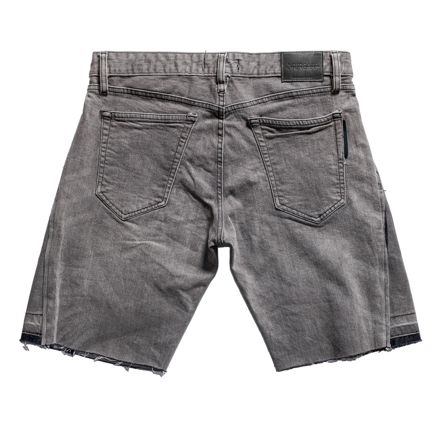 Mursaki Flared Short 'Italian Pebble Repair' 355-012 (Grey Denim)