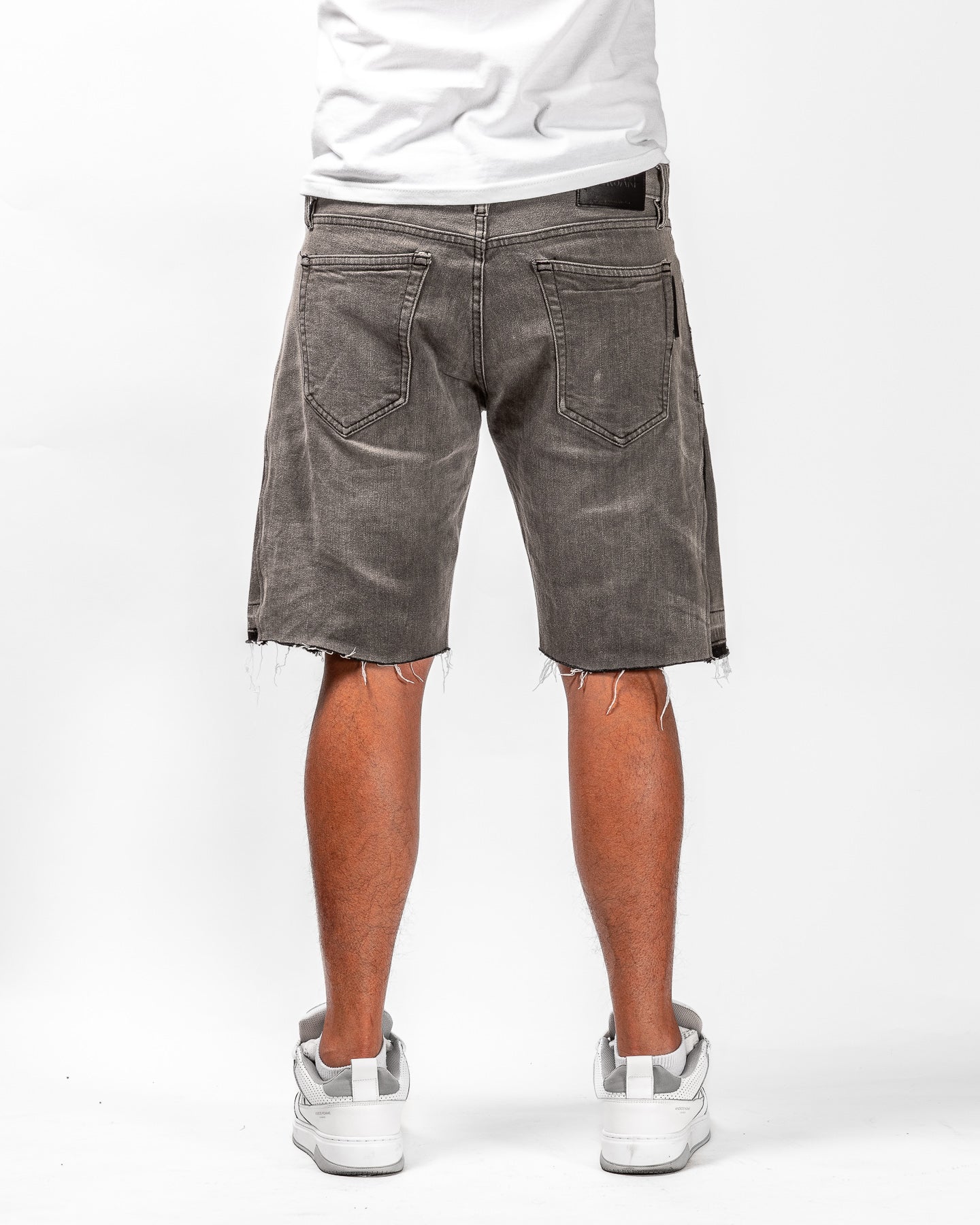 Mursaki Flared Short 'Italian Pebble Repair' 355-012 (Grey Denim)