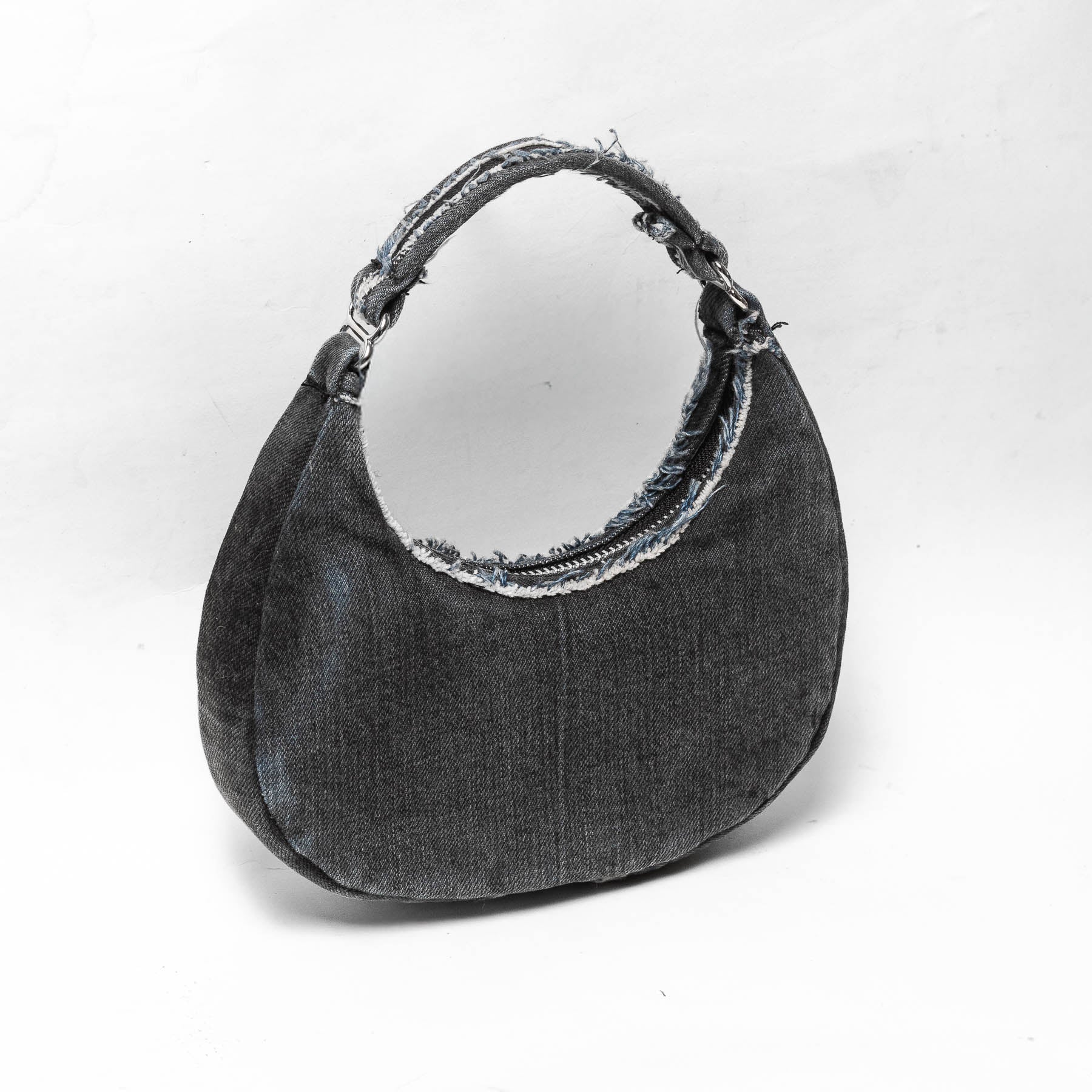 Mursaki Denim Paloma Handbag - Black Overdye
