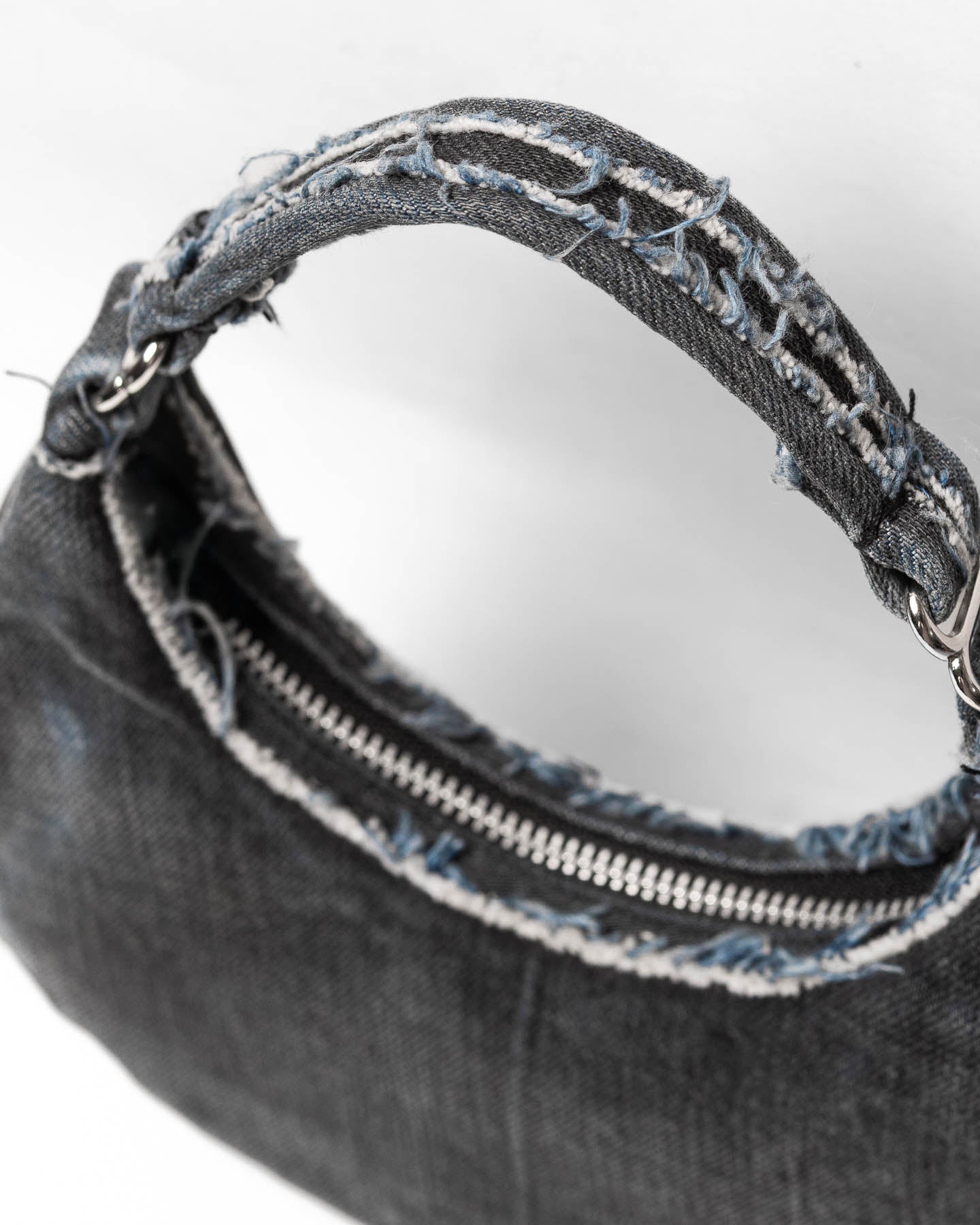 Mursaki Denim Paloma Handbag - Black Overdye
