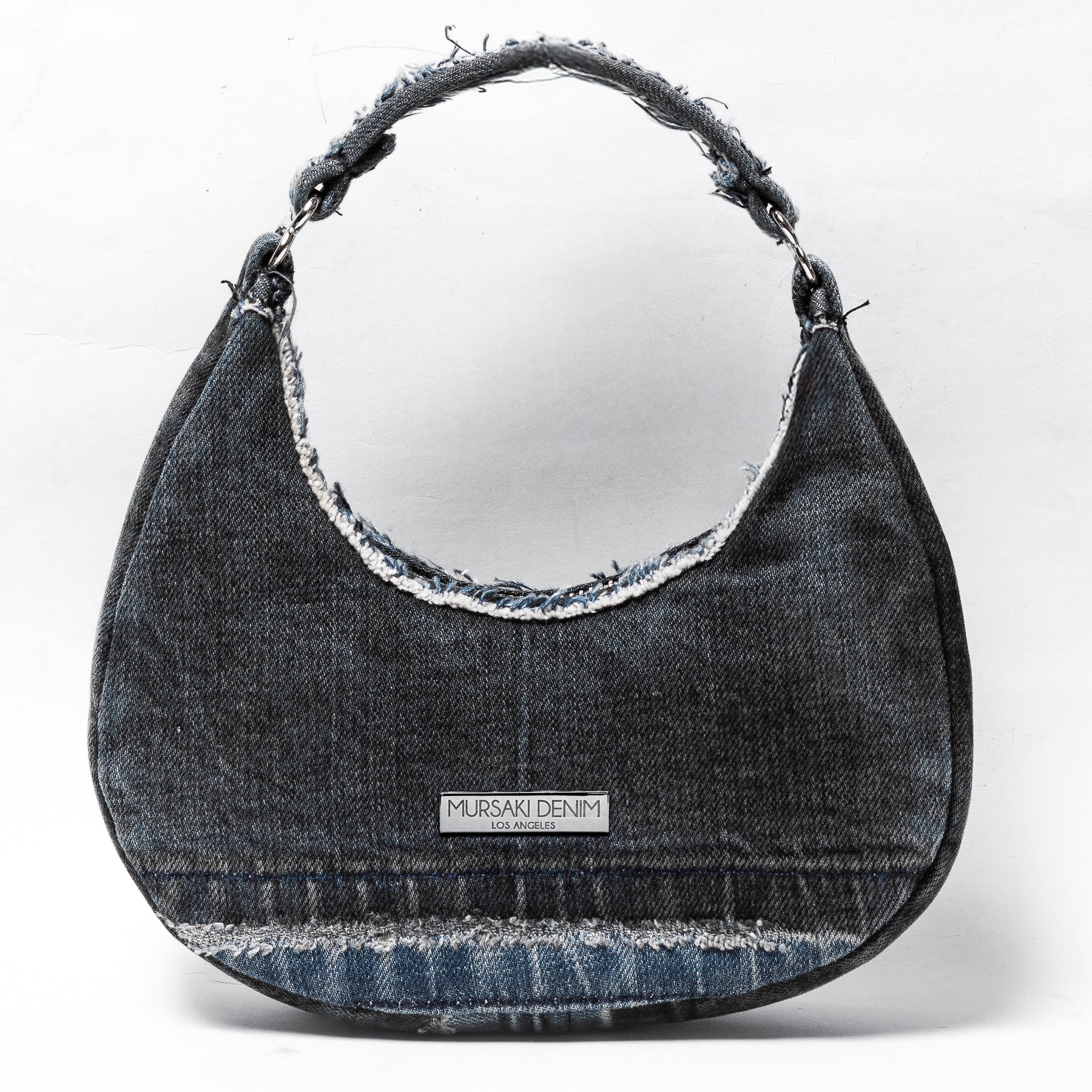 Mursaki Denim Paloma Handbag - Black Overdye