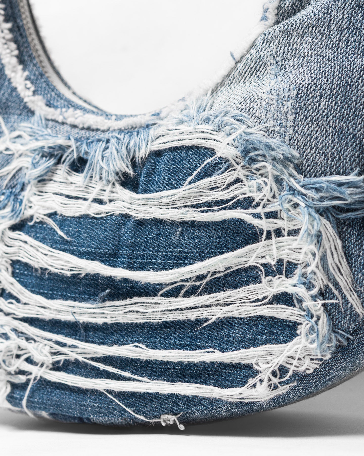 Mursaki Denim Paloma Handbag - Distressed Blue Denim
