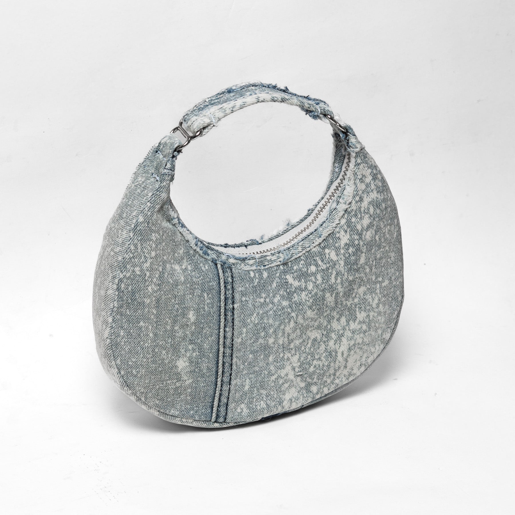 Mursaki Denim Paloma Handbag - Pebble Blue
