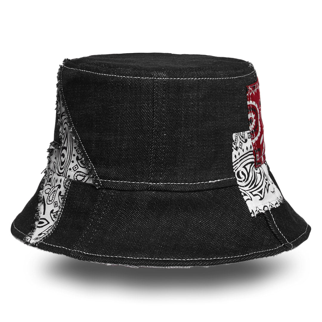 Mursaki Denim Bucket Hat - Vert Rinse Black