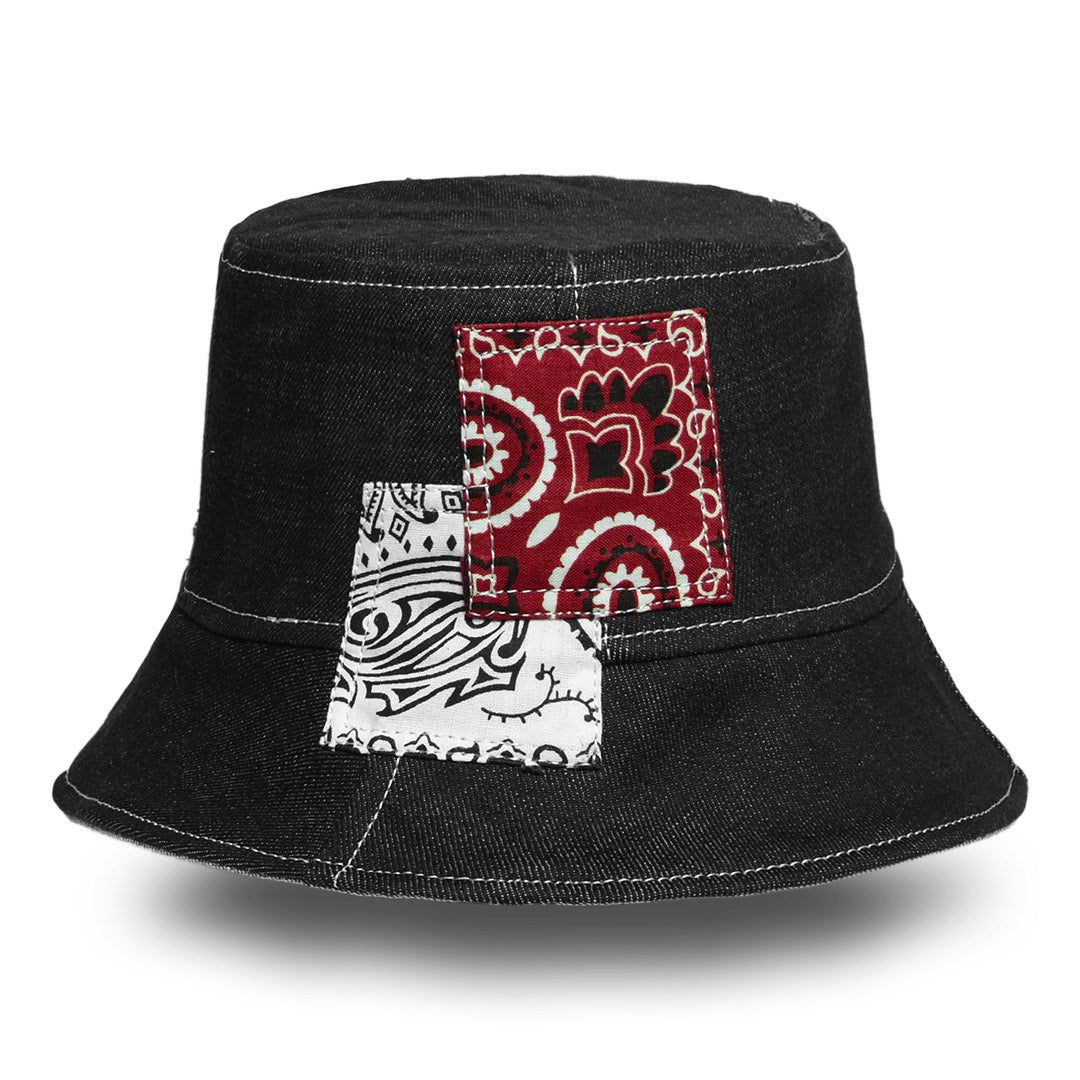 Mursaki Denim Bucket Hat - Vert Rinse Black