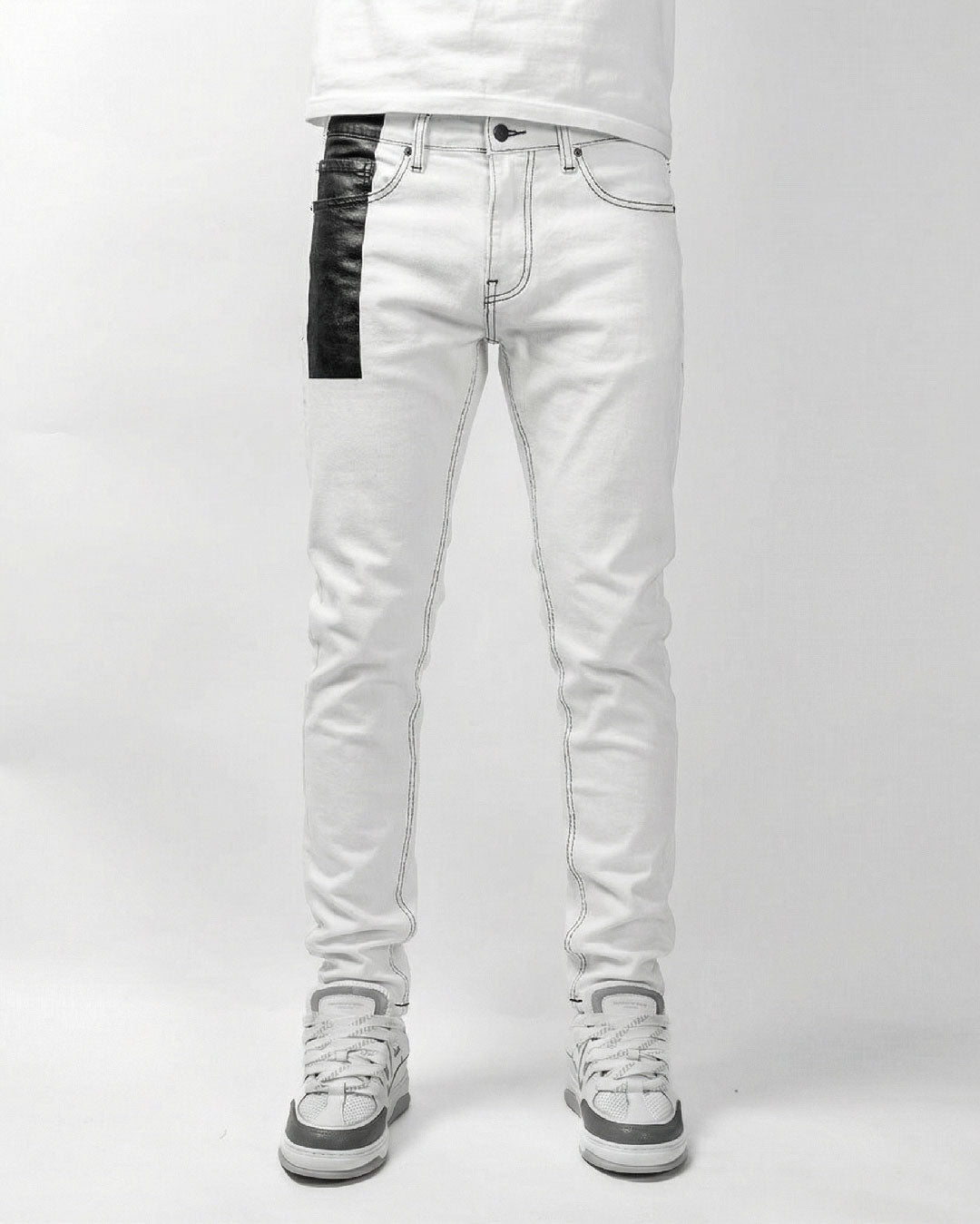 Mursaki V2 Stripe Jean - White/Color