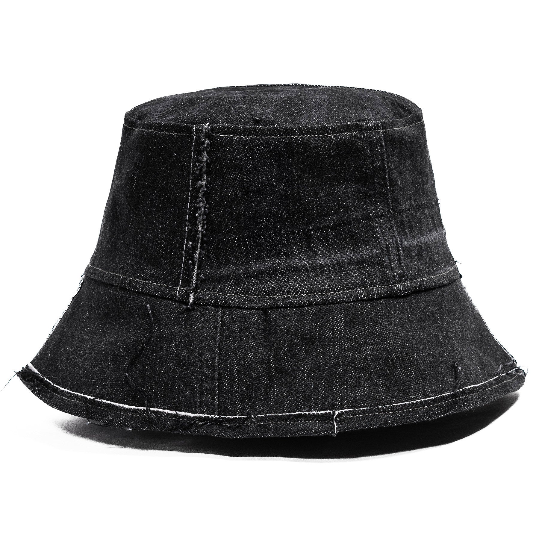 Mursaki Denim Raw Edge Bucket Hat - Bane