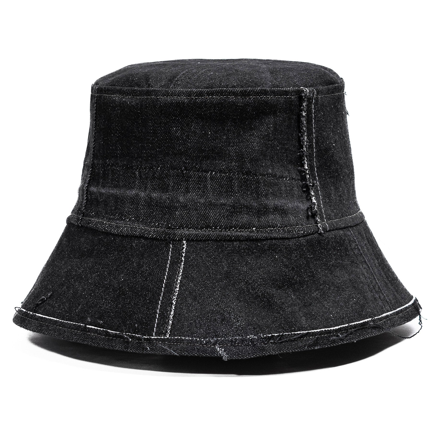 Mursaki Denim Raw Edge Bucket Hat - Bane