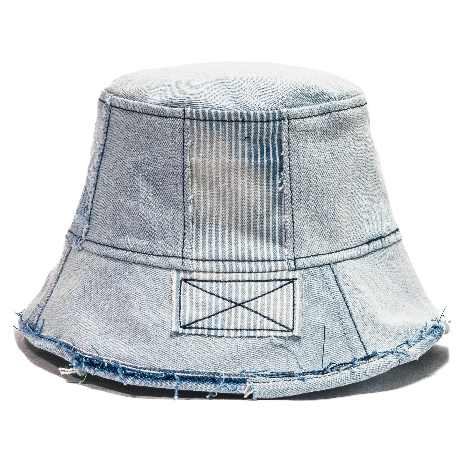 Mursaki Denim Chop Shop Bucket Hat - Light Blue
