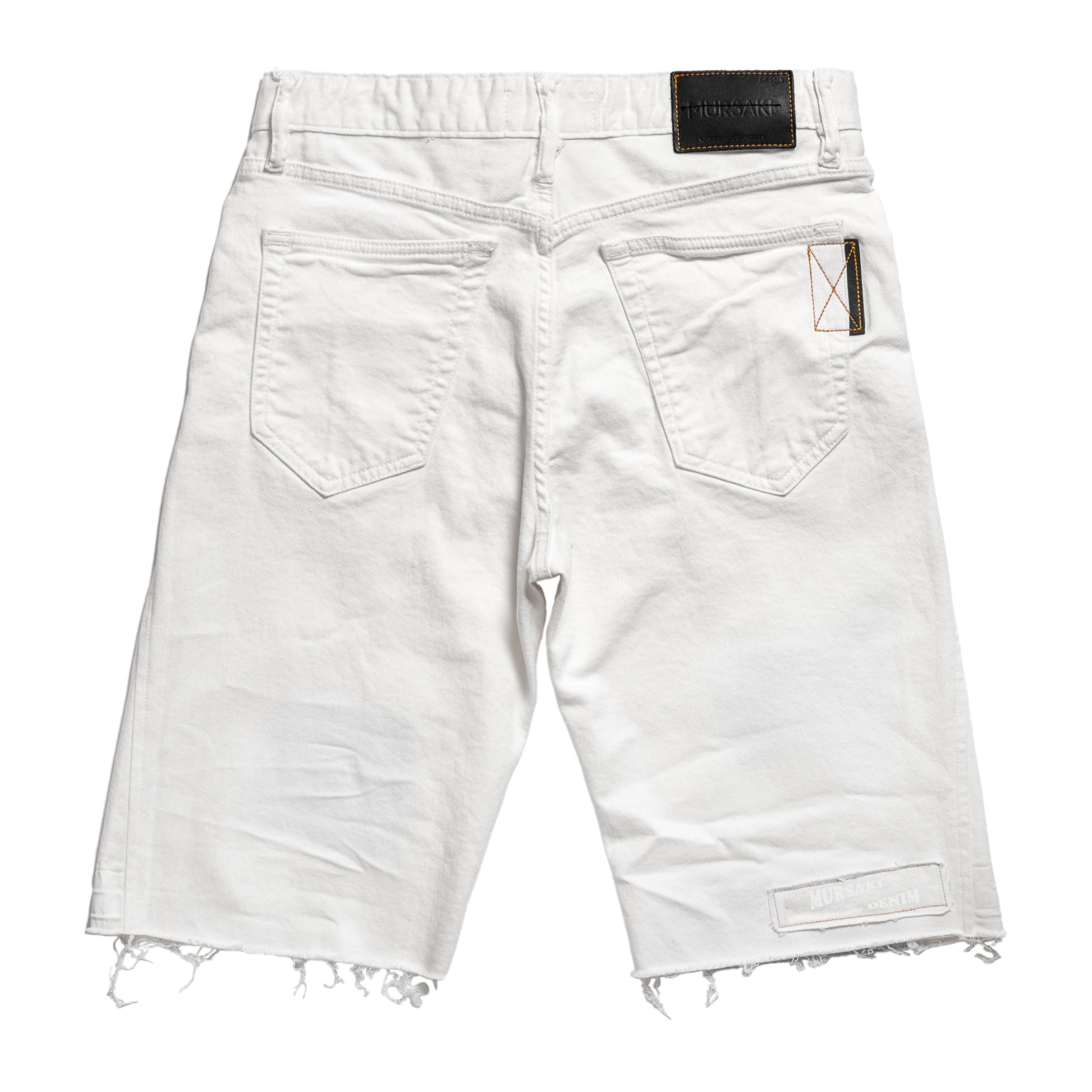 Mursaki Denim Chop Shop Short (White/Snake) 345-092