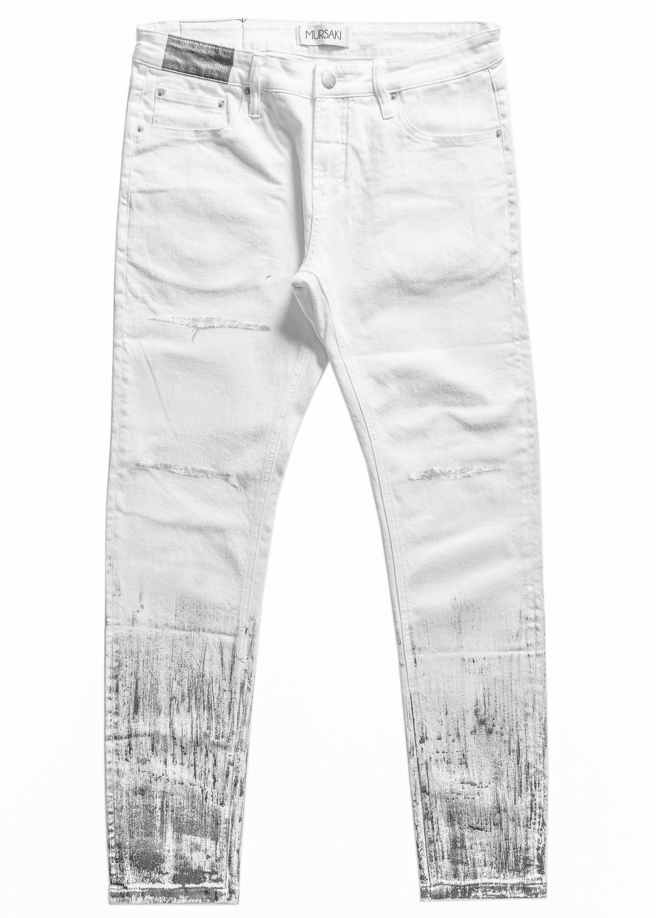 Mursaki Denim Strié Gradient Jean 340-108W (White/Silver)