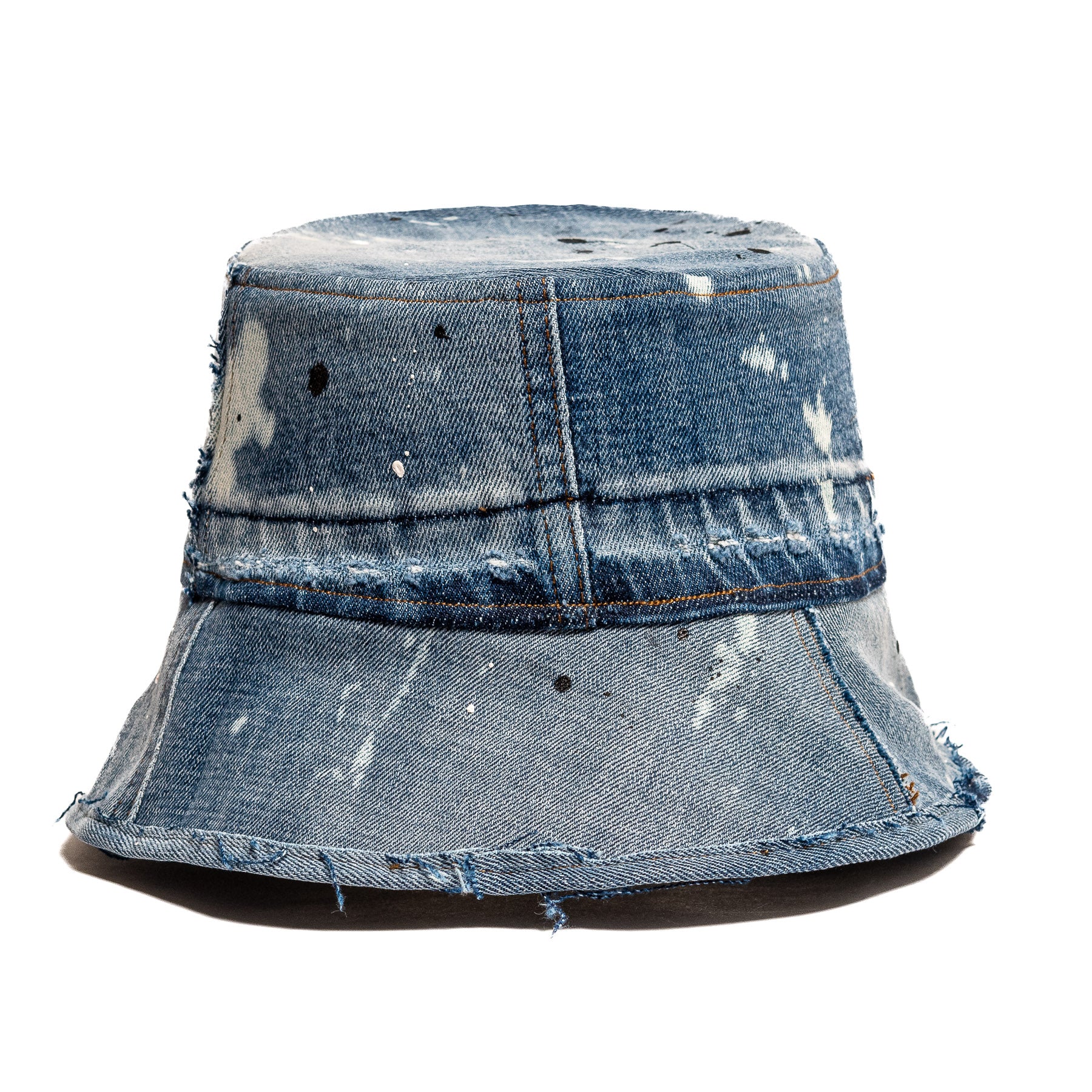 Mursaki Denim Raw Edge Bucket Hat - Reese