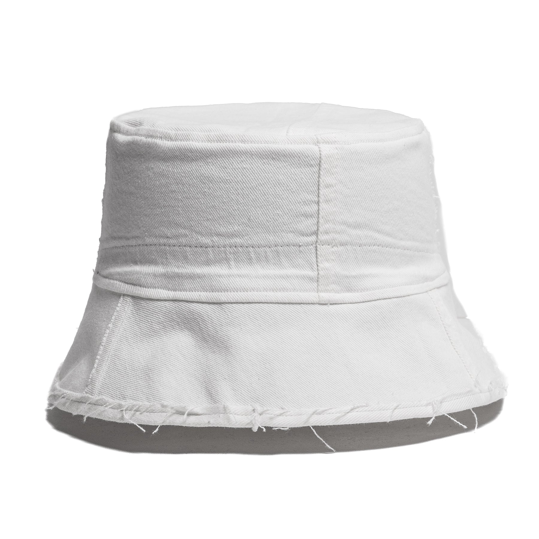 Mursaki Denim Raw Edge Bucket Hat - Albus(White)