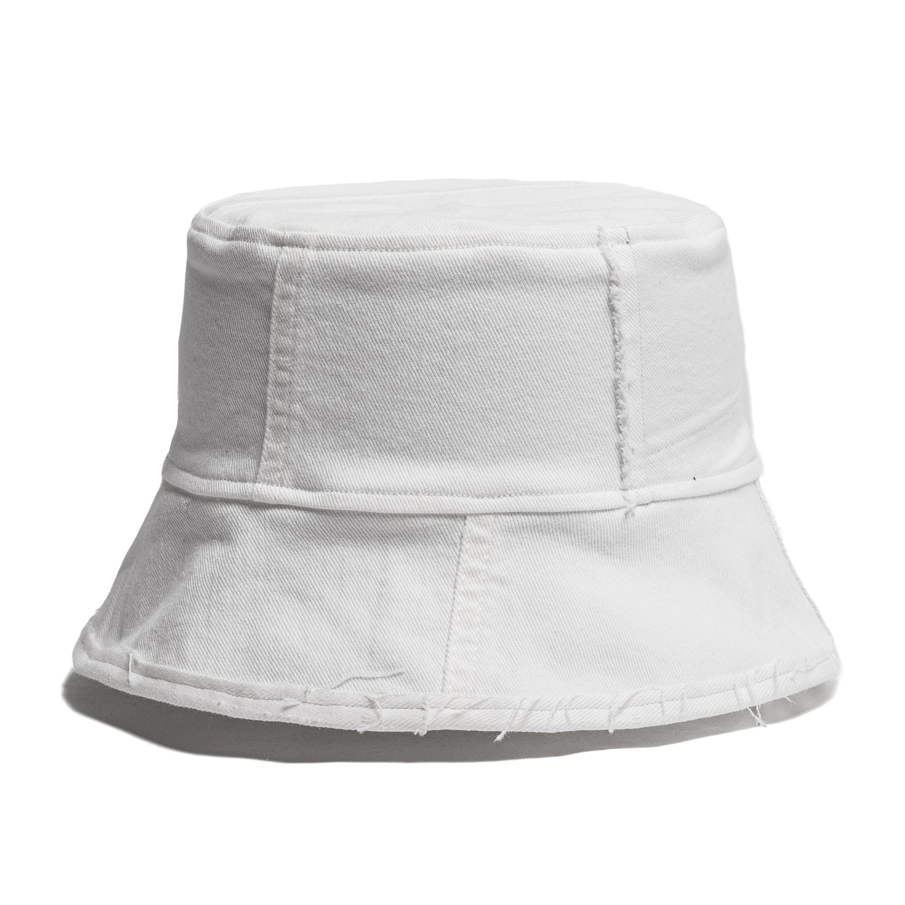 Mursaki Denim Raw Edge Bucket Hat - Albus(White)