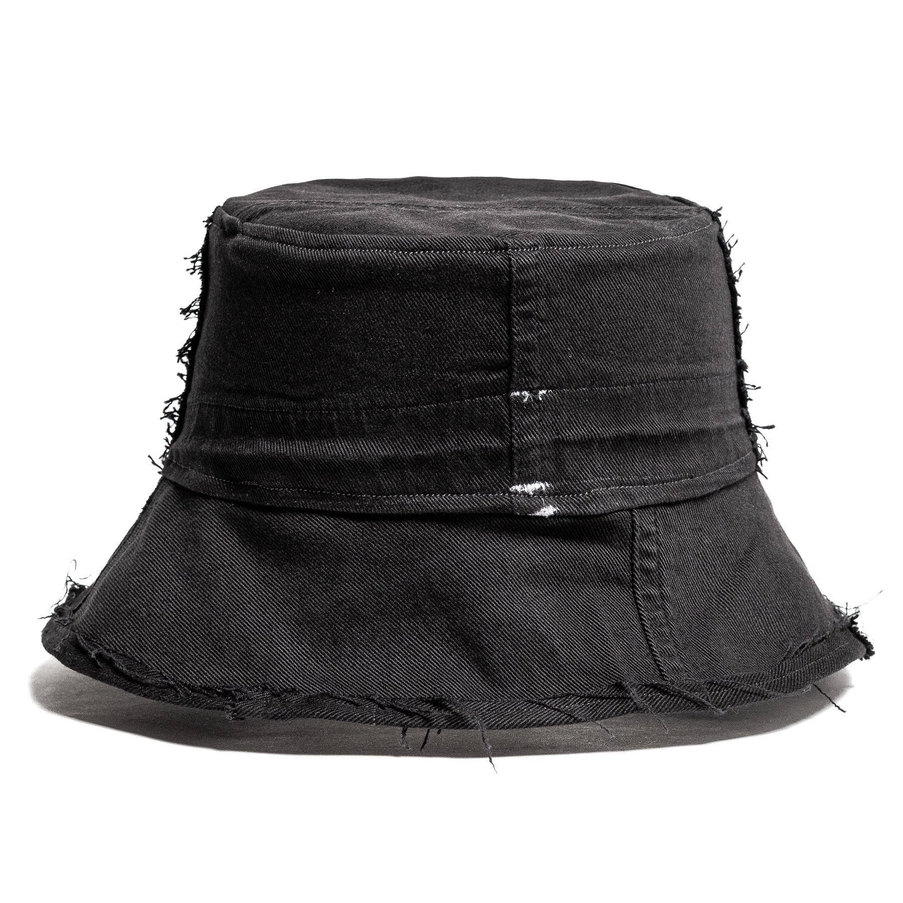 Mursaki Denim Raw Edge Bucket Hat - Onyx(Black)