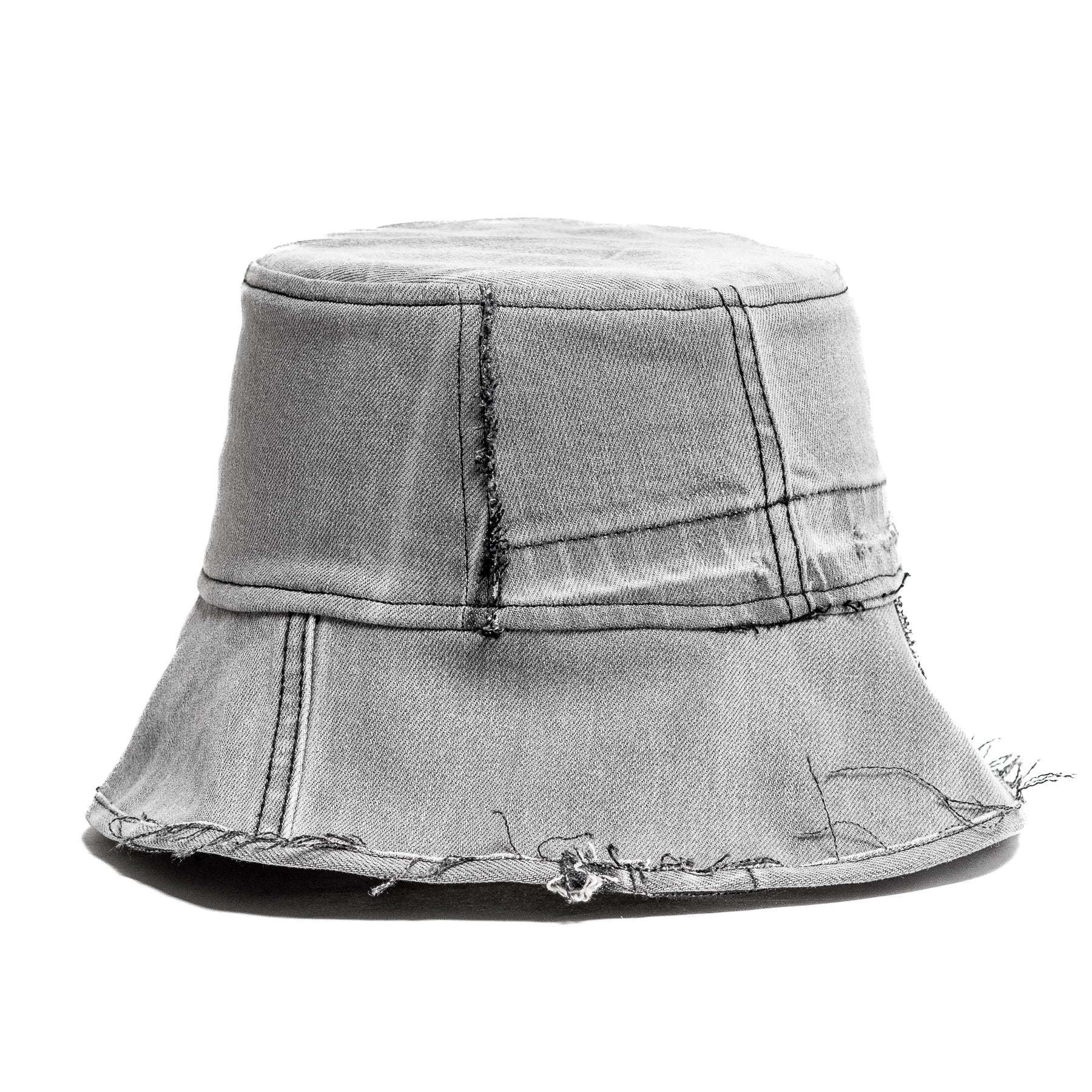 Mursaki Denim Raw Edge Bucket Hat - Diego