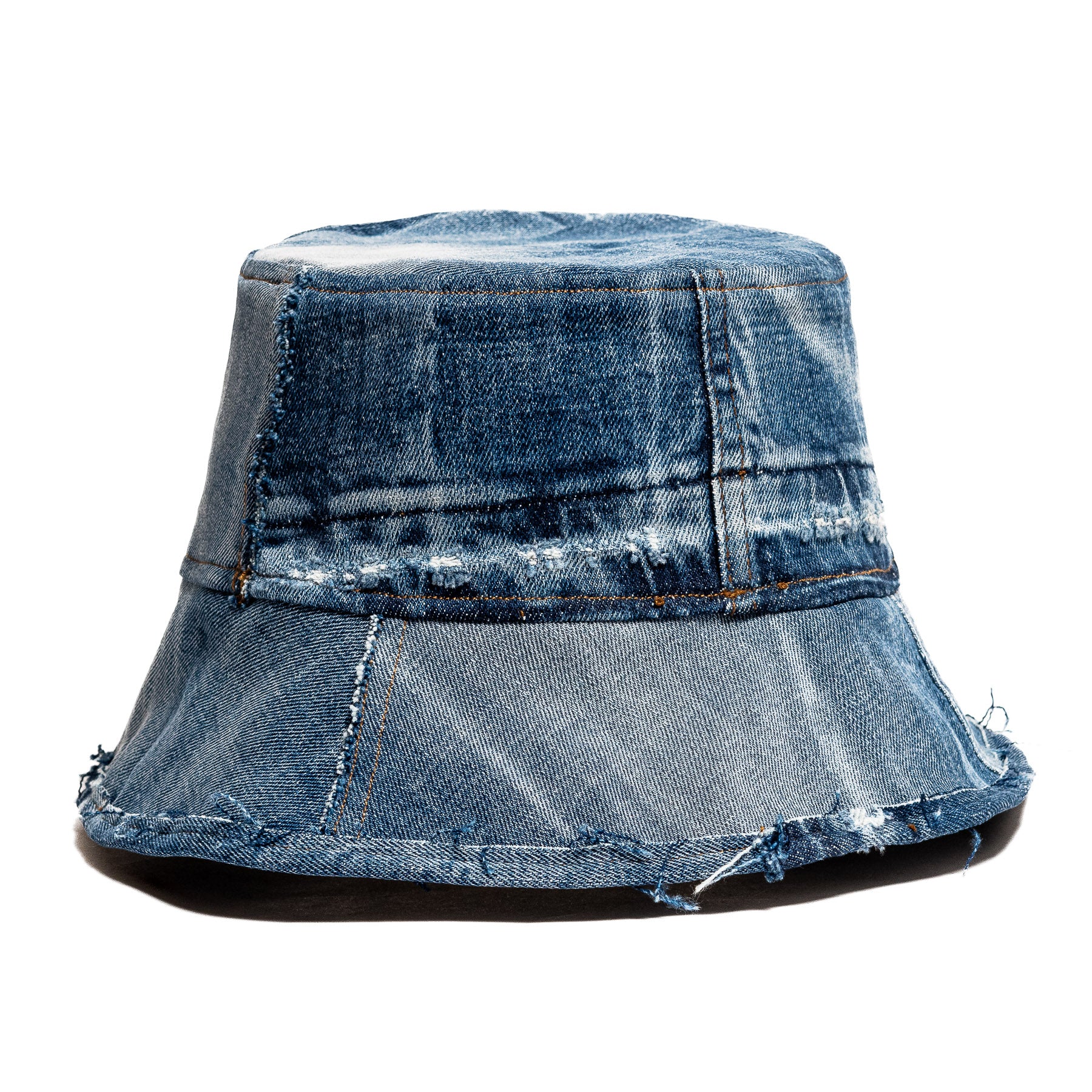 Mursaki Denim Raw Edge Bucket Hat - Duke