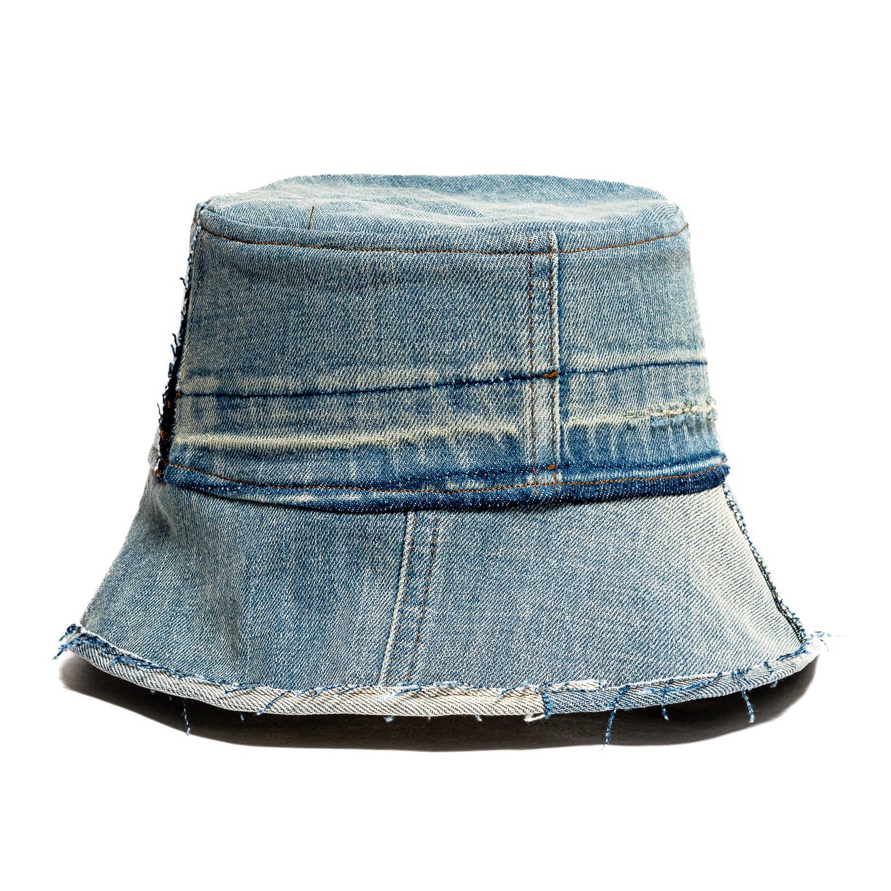 Mursaki Denim Raw Edge Bucket Hat - Von