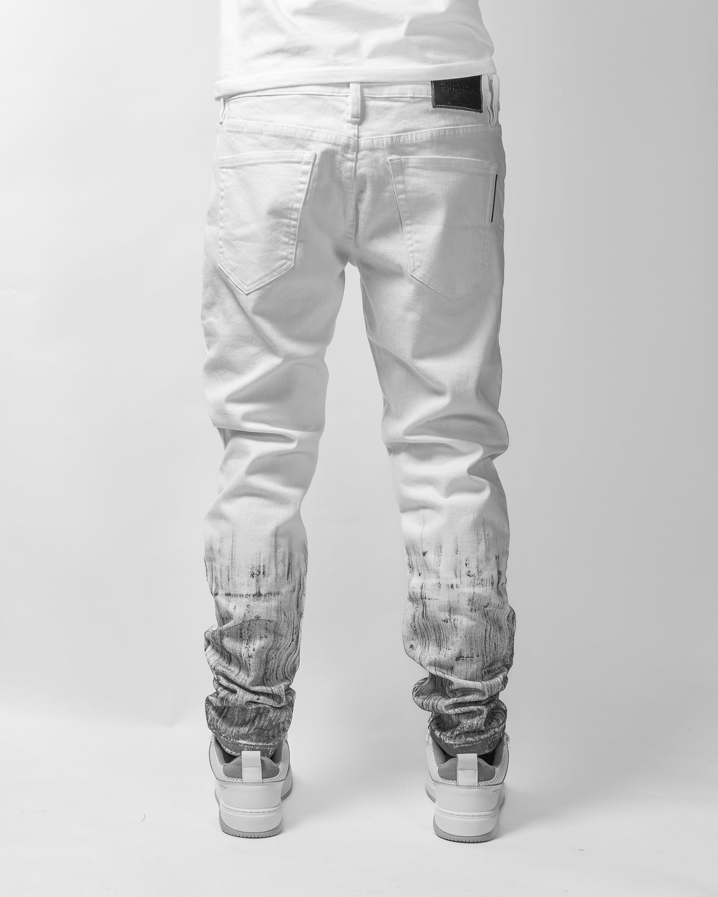 Mursaki Denim Strié Gradient Jean 340-108W (White/Silver)