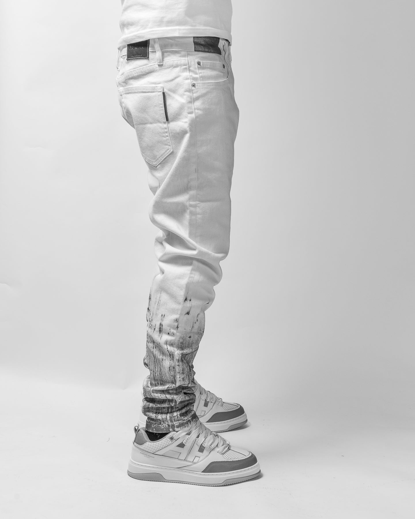 Mursaki Denim Strié Gradient Jean 340-108W (White/Silver)