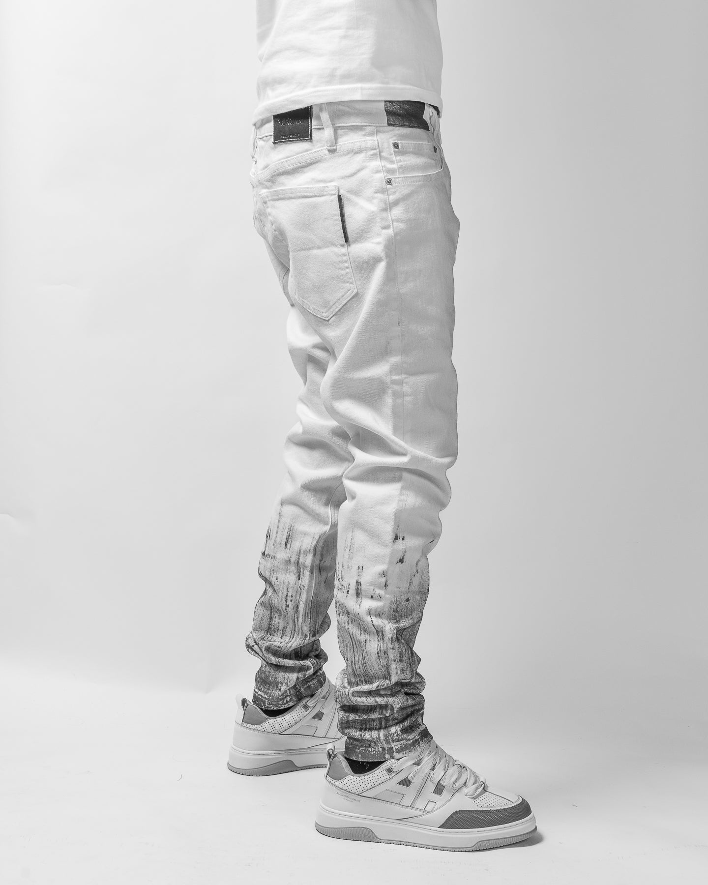 Mursaki Denim Strié Gradient Jean 340-108W (White/Silver)
