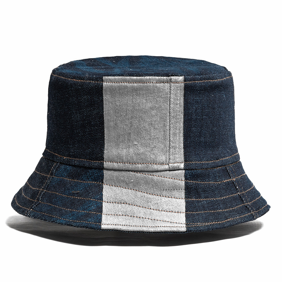 Mursaki Denim Bucket Hat - The Mursaki Stripe (Dade/Raw Blue)