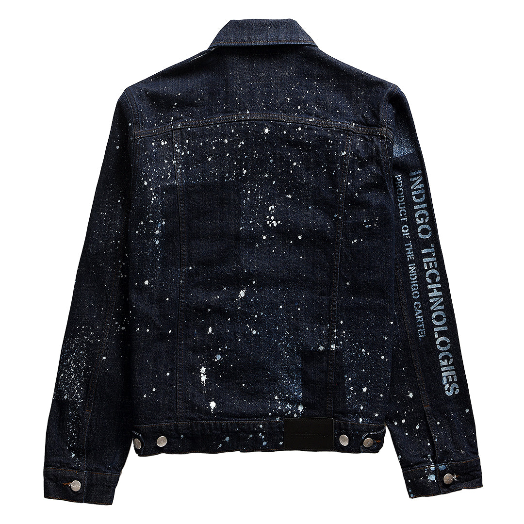 Mursaki F*** Off Jacket Indigo w/ Splatter 333-489