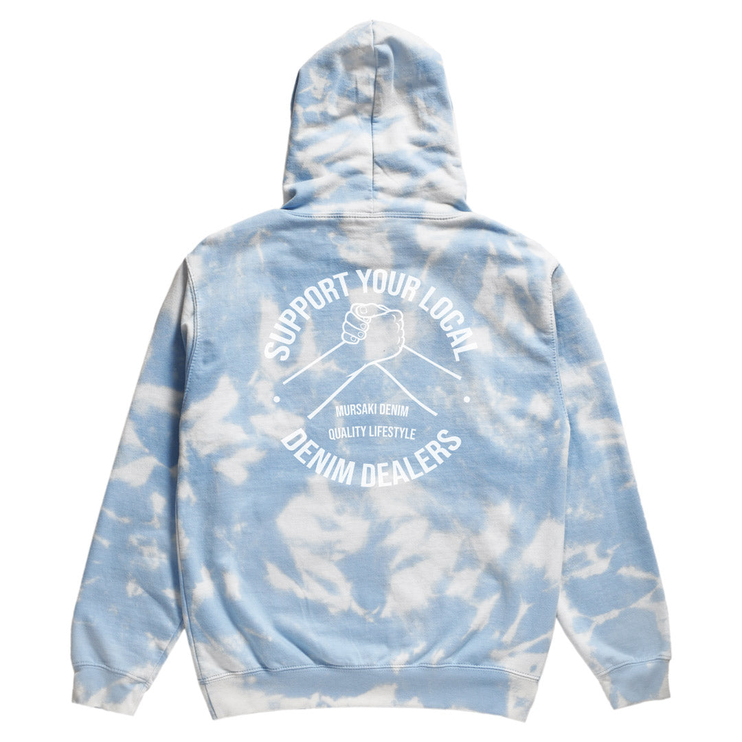 Mursaki Denim Dealer Dye Pullover Hoodie - 333-748D