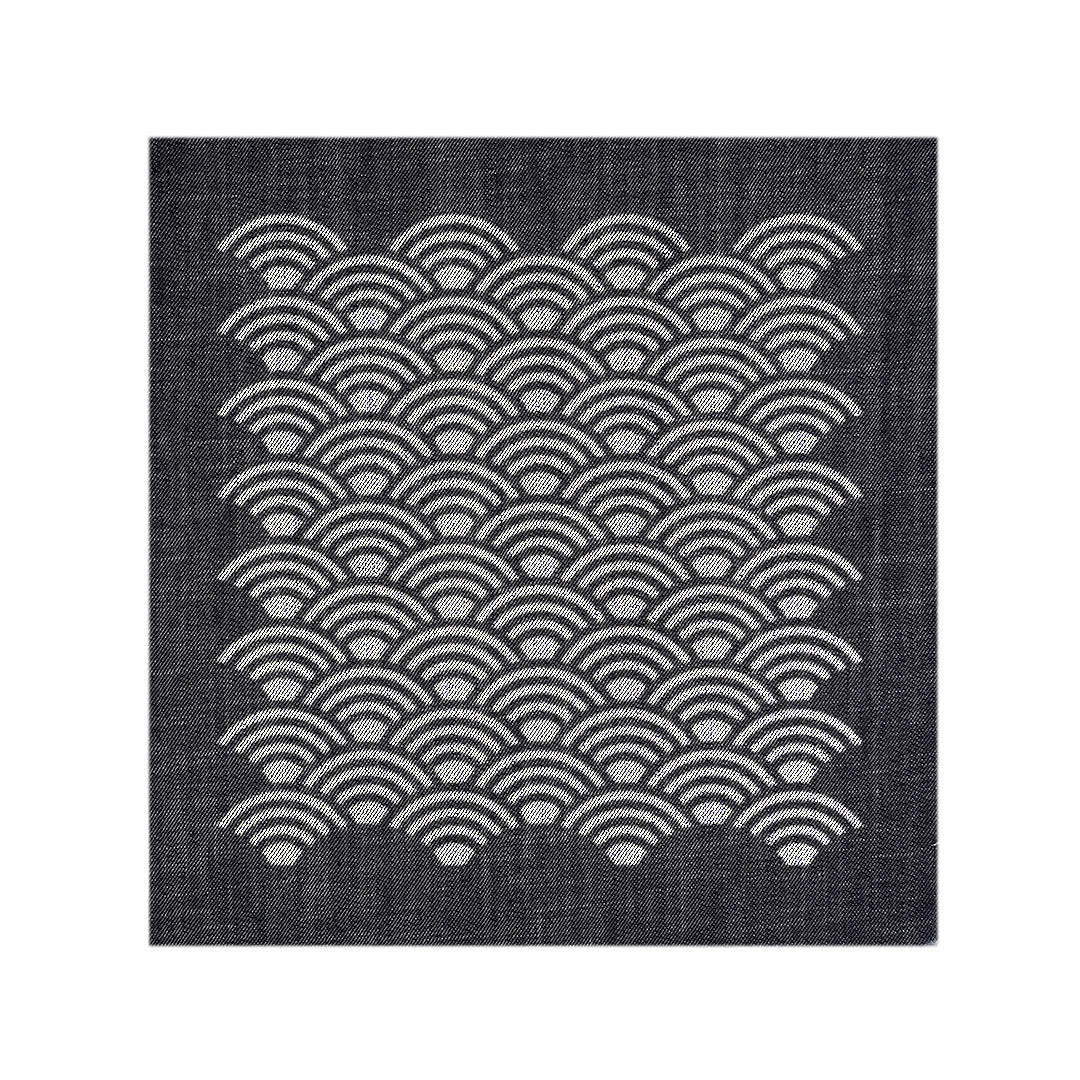 Mursaki Denim Canvas Art - The Waves - Mursaki