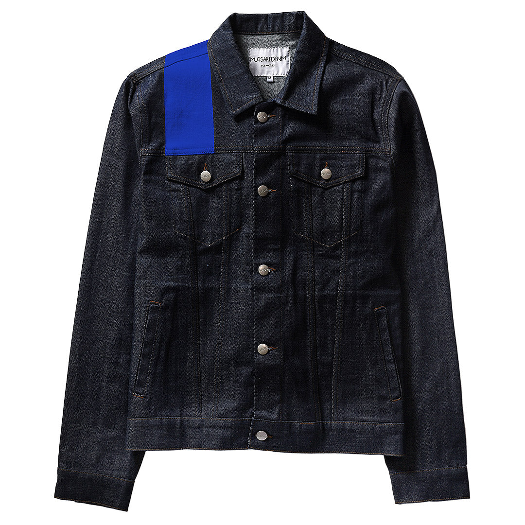 Mursaki Stripe Jacket - Raw Indigo/Color