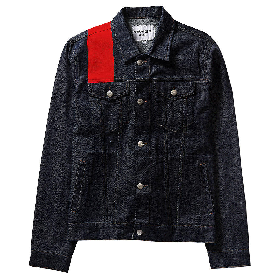 Mursaki Stripe Jacket - Raw Indigo/Color