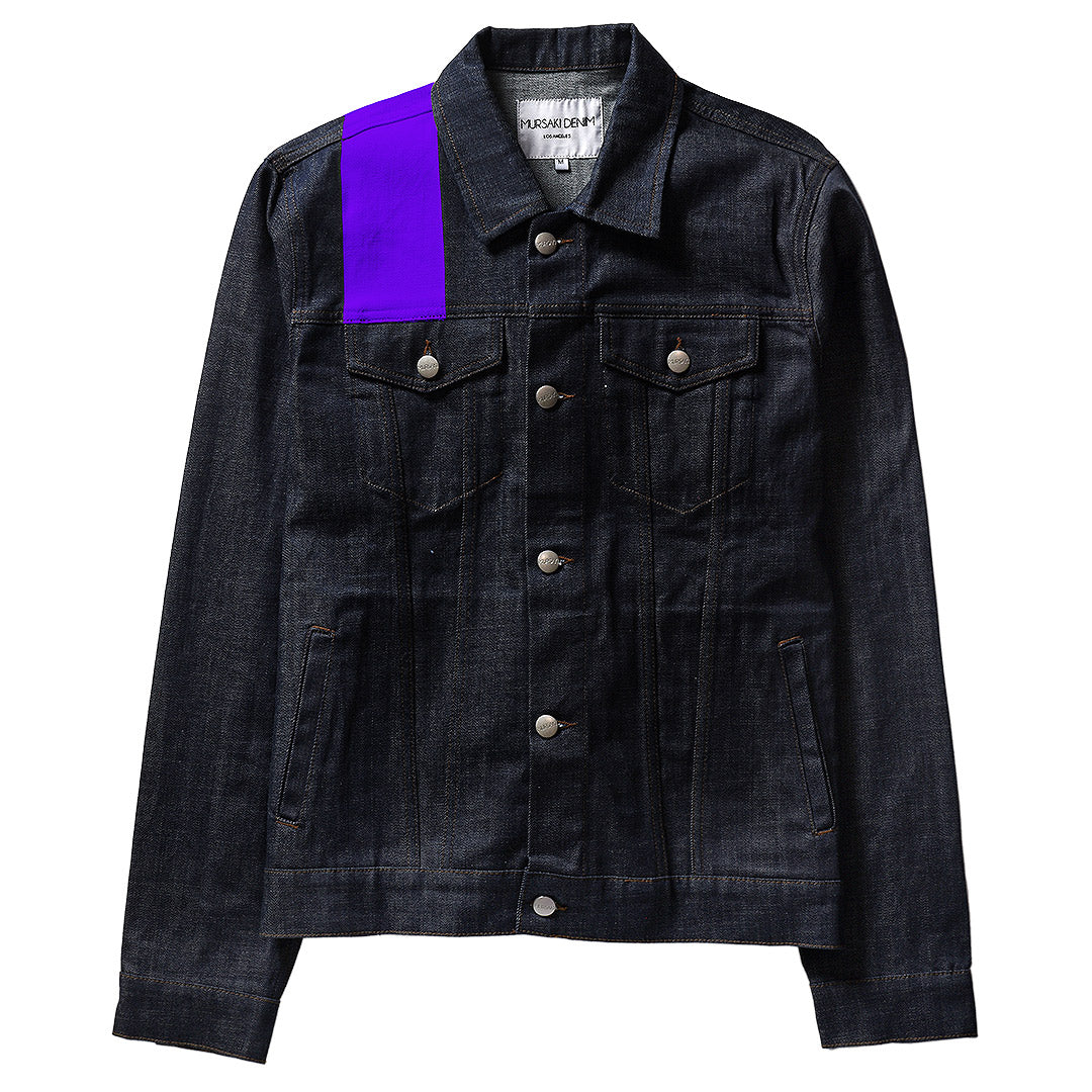 Mursaki Stripe Jacket - Raw Indigo/Color