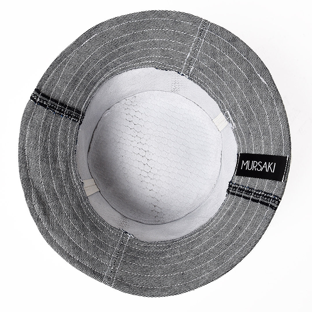 Mursaki Denim Bucket Hat - Snake/Denim - Mursaki