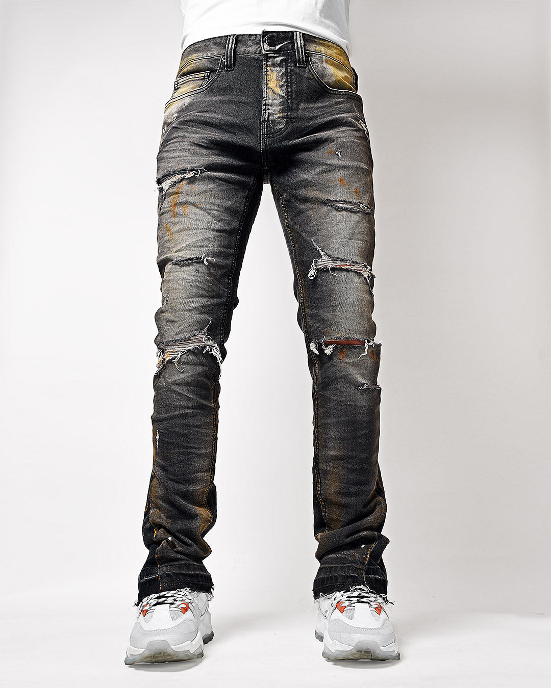 Mursaki Washed Black Flare Jean 323-157FL - Mursaki