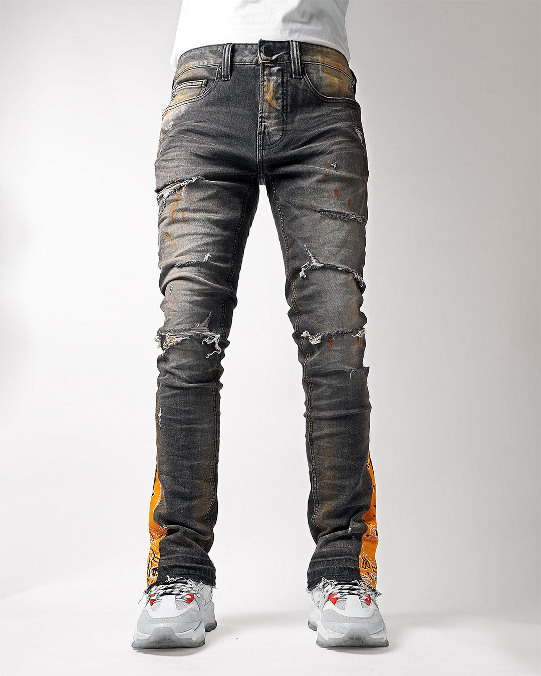 Mursaki Washed Black Flare Jean 323-157FL - Mursaki