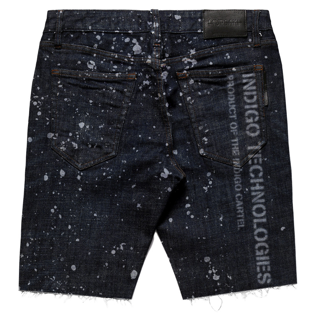 Mursaki F*** Off Short Raw Indigo w/ Splatter 337-089
