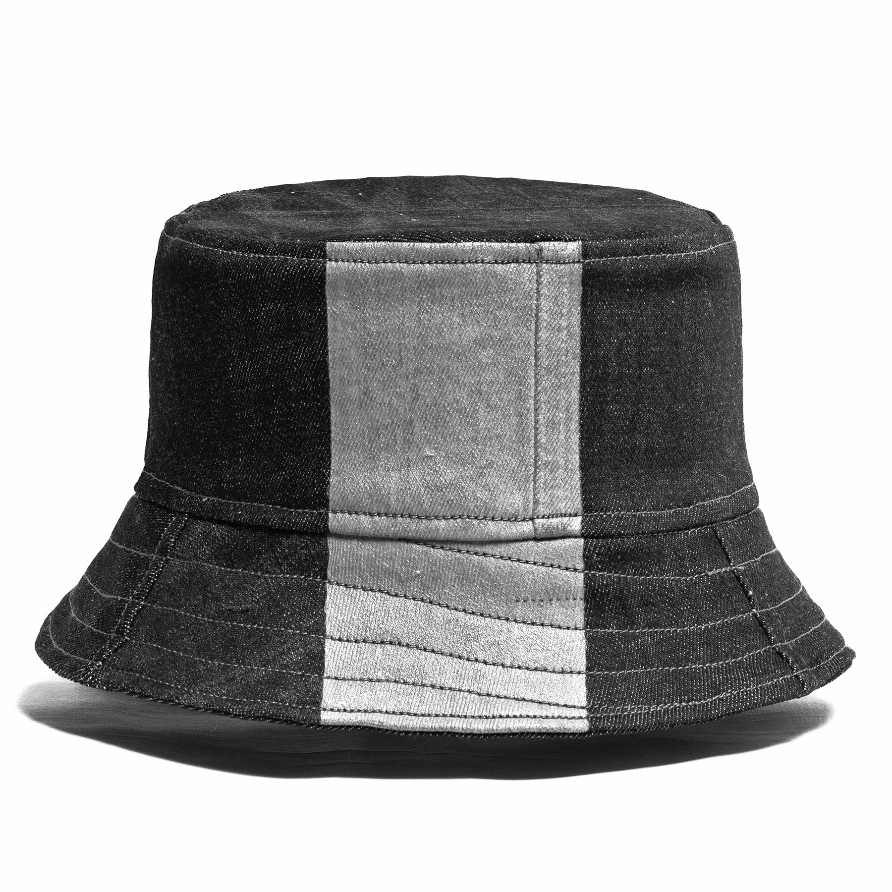 Mursaki Denim Bucket Hat - The Mursaki Stripe (Bane/Raw Black)